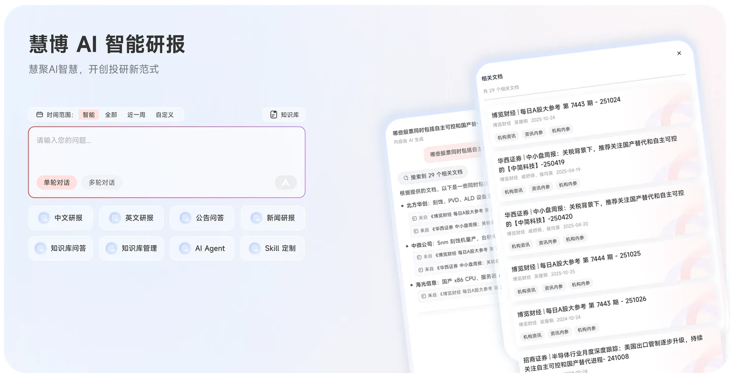 慧博 AI 智能研报